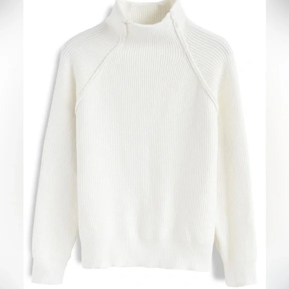 NWT Chicwish Heart And Soul Patched Knit Sweater in White - L/XL